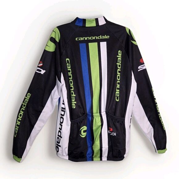 SUGOI CANNONDALE PRO TEAM WINTER JERSEY MENS XXL FULL ZIP LONG SLEEVE BLACK GRN - Picture 5 of 8